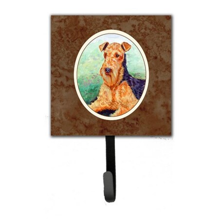 Micasa Airedale Terrier Leash or Key Holder, 6 x 1.25 x 4.25 in. MI223540